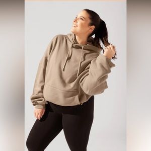 POPFLEX Shimmer Pullover Cloud Hoodie - Milk Tea - L/XL